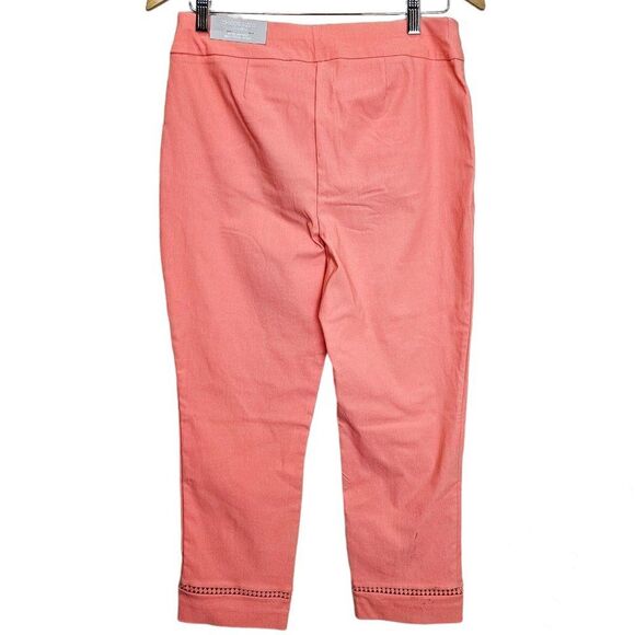 NWT Chico's Coral Sunset So Slimming Brigitte Slim Leg Size 4 - Picture 2 of 7
